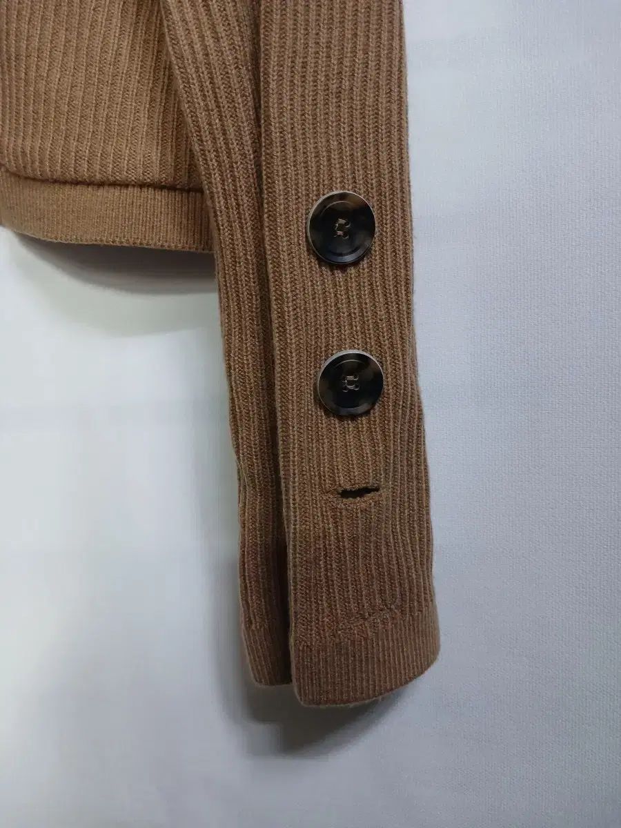 メゾン麻ブラウンゴージカーディガン