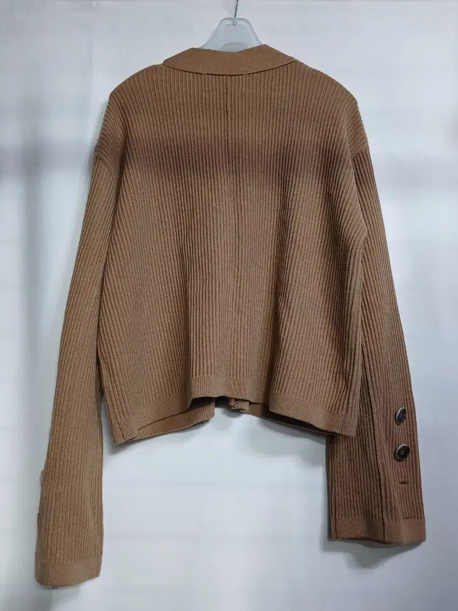 メゾン麻ブラウンゴージカーディガン