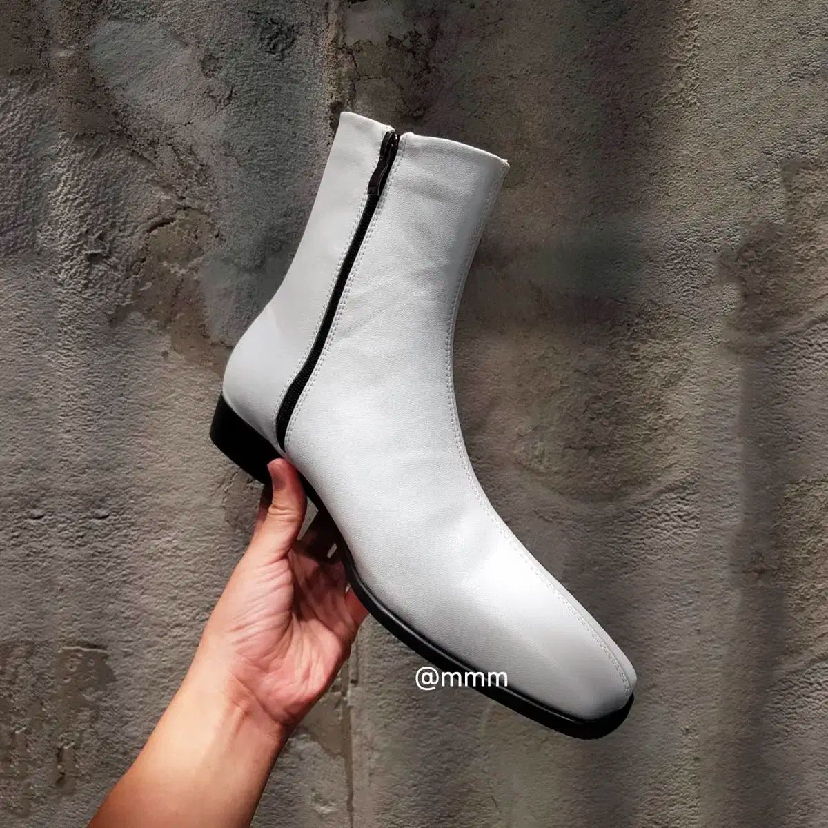 premium LEGACY スティッチ チェルシーブーツ 白