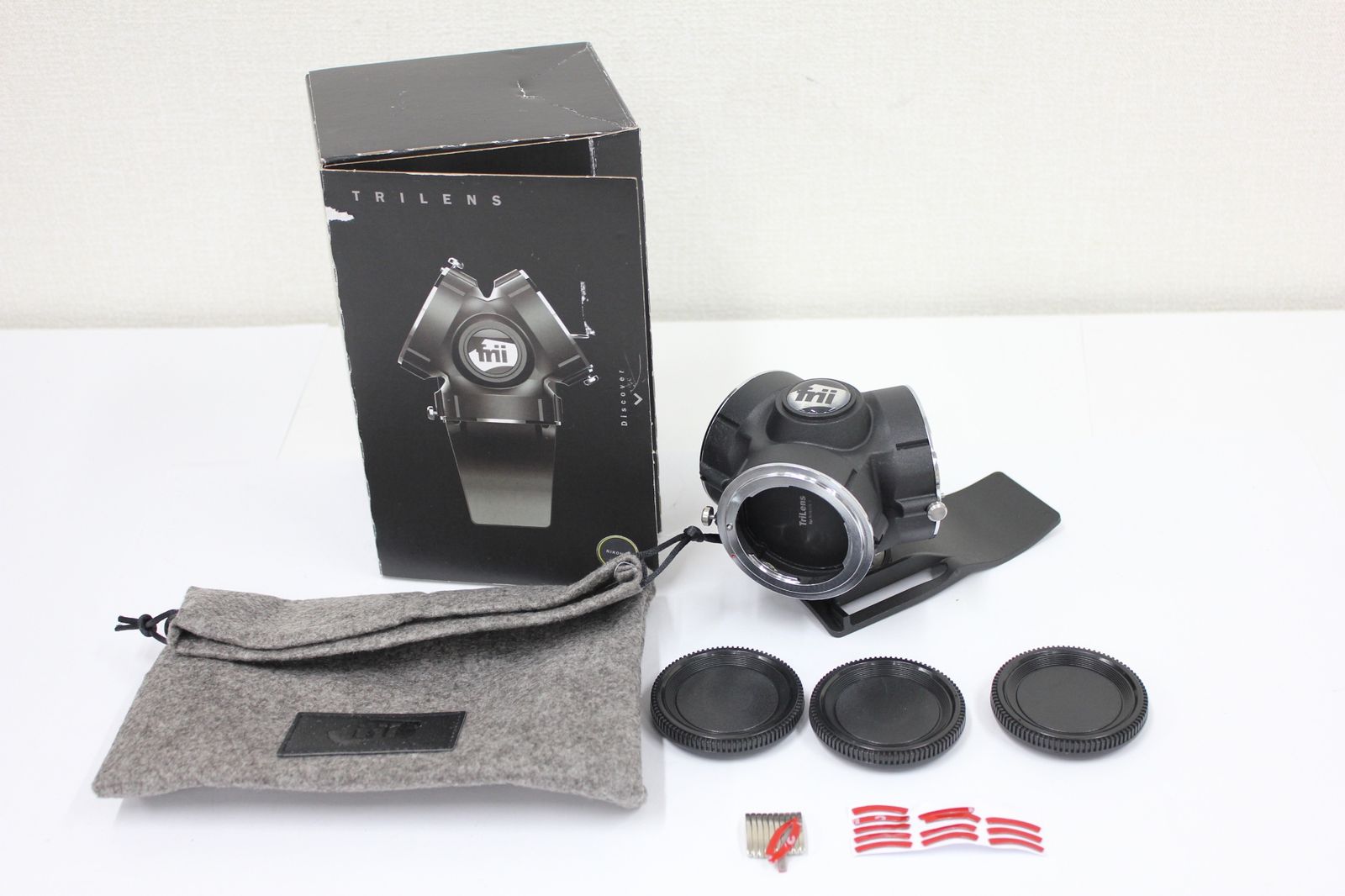 返品保証 frii Tri-Lens ニコンFマウントレンズ用 持ち運びキット e3408