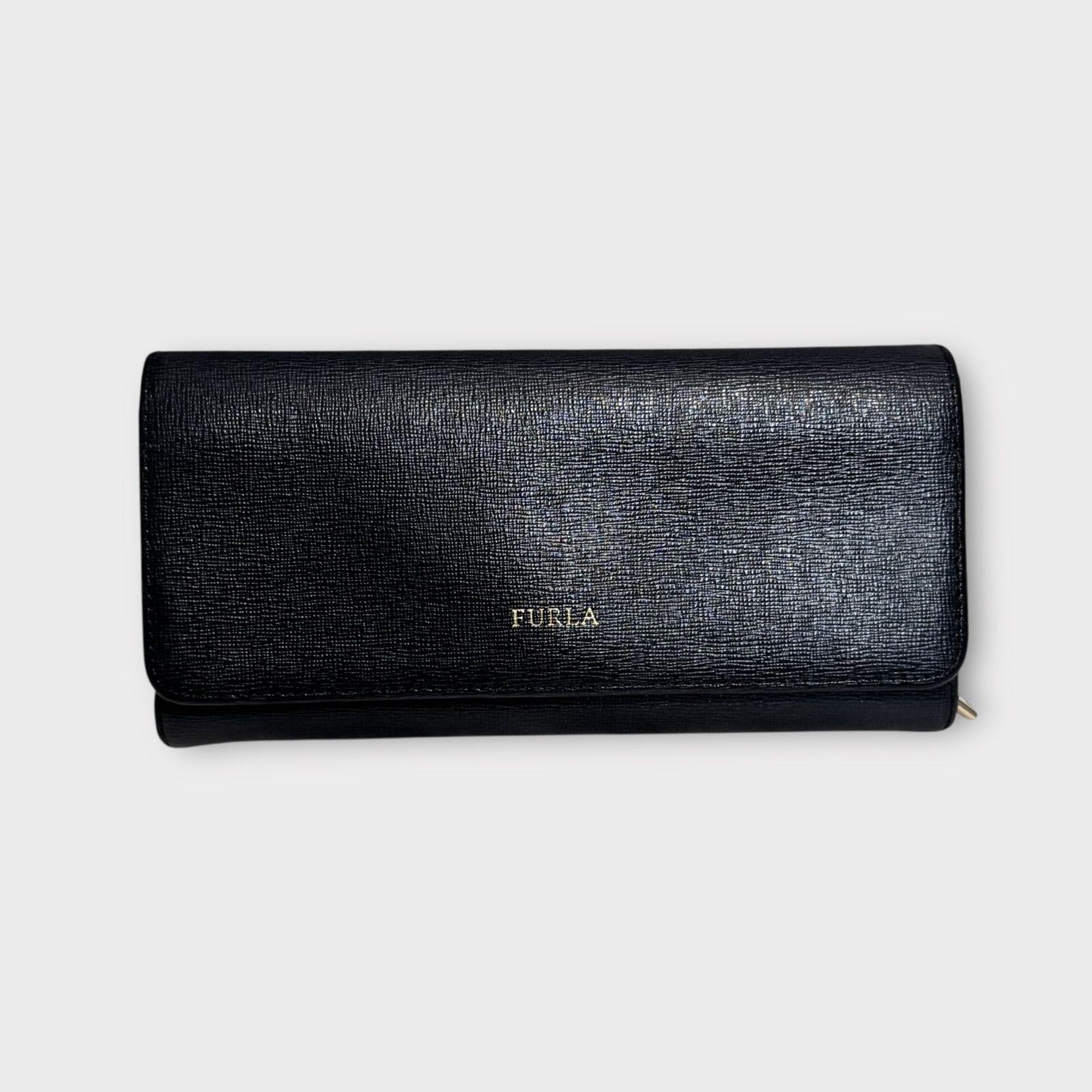 超美品！FURLA フルラ 長財布 クラシック XL バイフォールド オニキス 