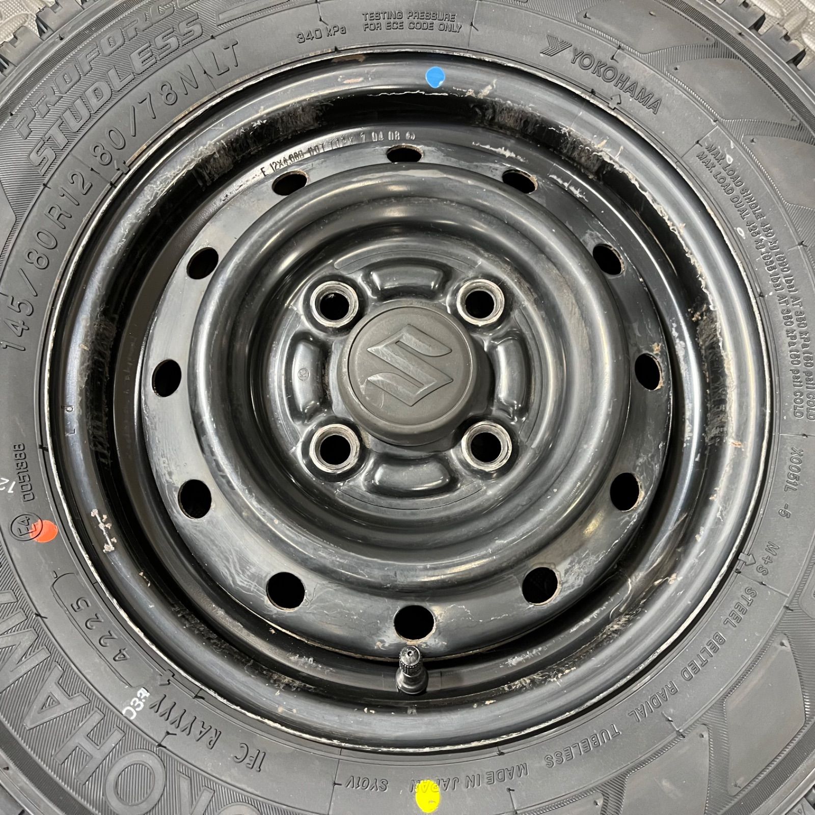 25年製 タイヤ 145|80R12 80|78N LT ヨコハマ SY01 スズキ キャリィ エブリィ スタッドレスタイヤ 冬タイヤ 1119E