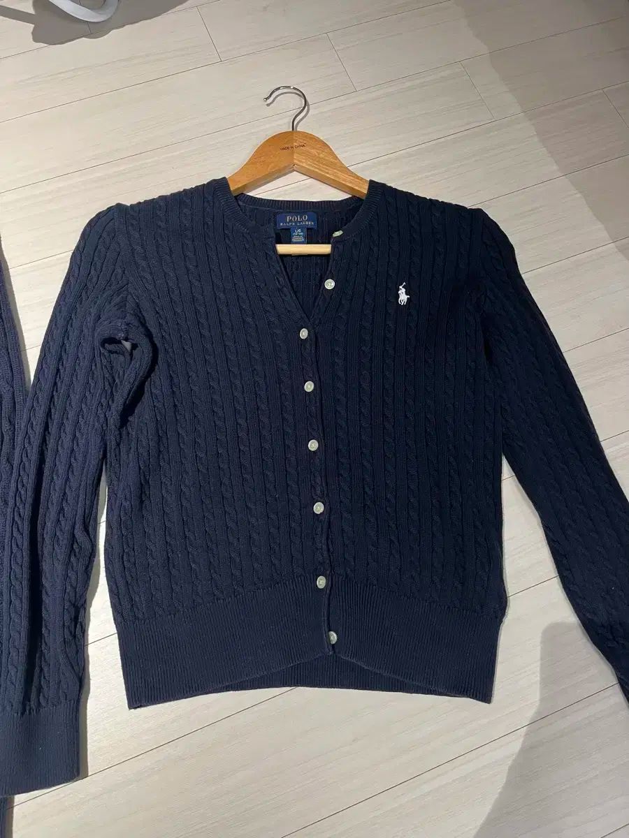 ポロラルフローレン ケーブル カーディガン ネイビー L G