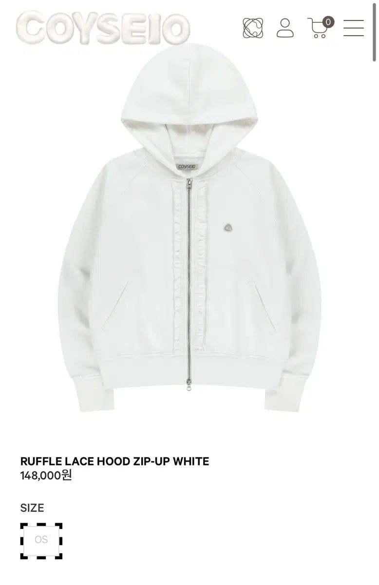 イッセイ イッセイ ミヤケ フリル レース フード ジップアップ 白 ruffle lace hood UP