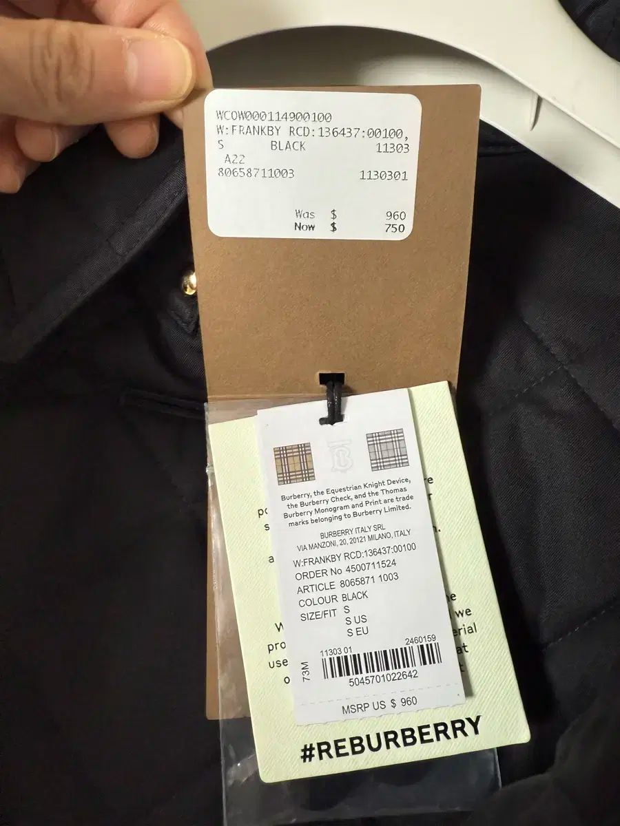 バーバリー キルティング フランクCrazyB S ブラック GULLKHAN_COM