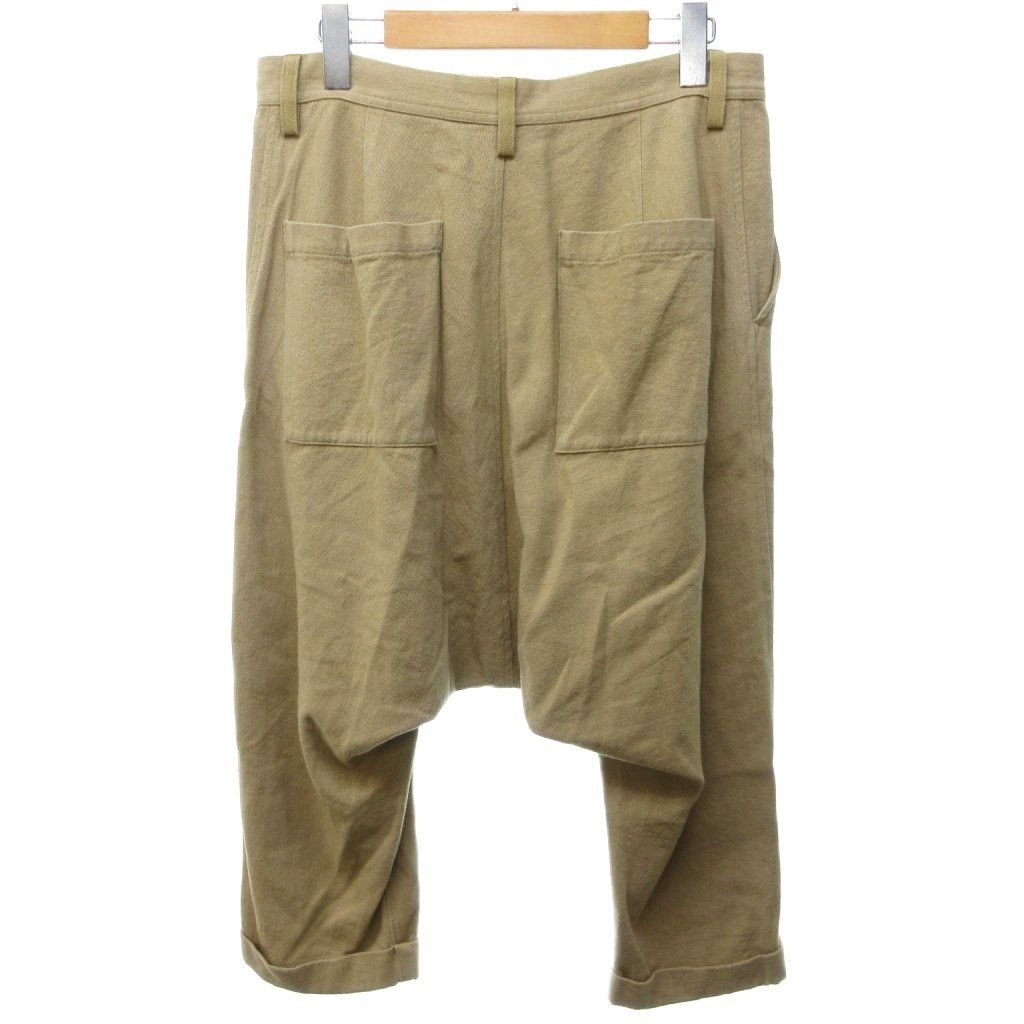 ワイズ Y s ヨウジヤマモト コットンリネン サルエルパンツ 茶 ブラウン 1 約S IBO81