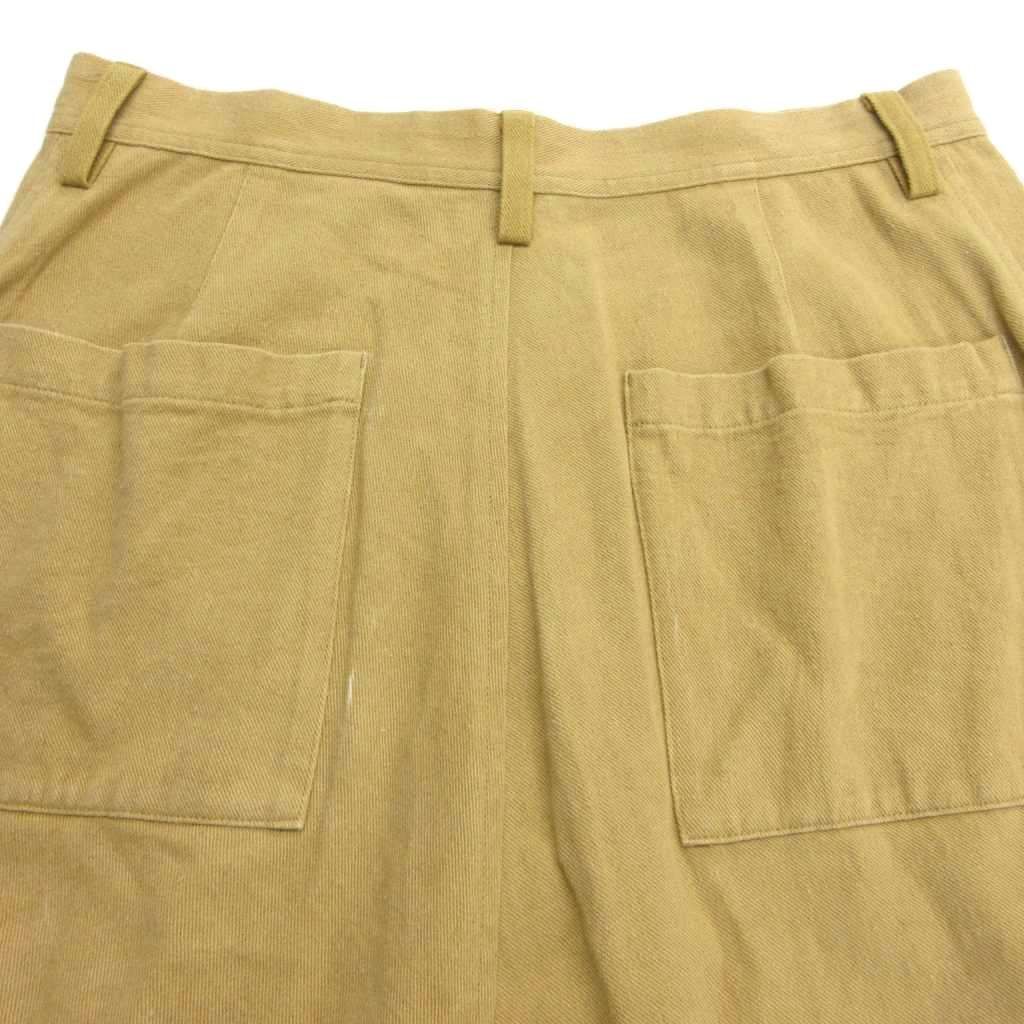 ワイズ Y s ヨウジヤマモト コットンリネン サルエルパンツ 茶 ブラウン 1 約S IBO81 DECORATOM_COM_BR