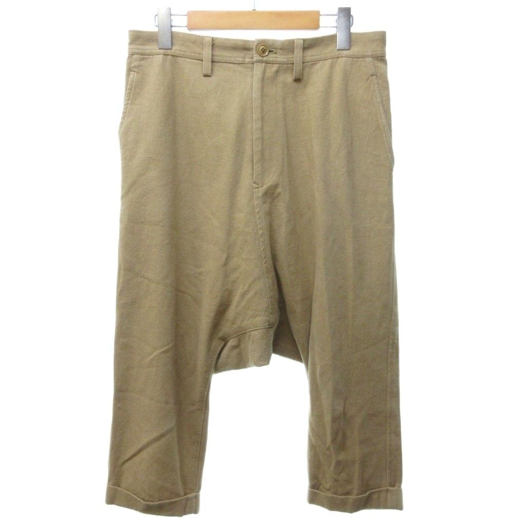 ワイズ Y s ヨウジヤマモト コットンリネン サルエルパンツ 茶 ブラウン 1 約S IBO81