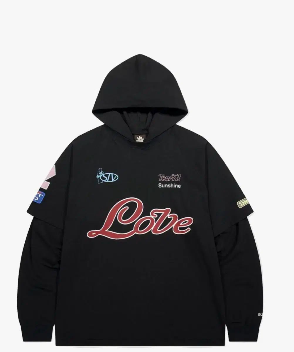 Face the Sun LOVE チーム レイヤード フーディー