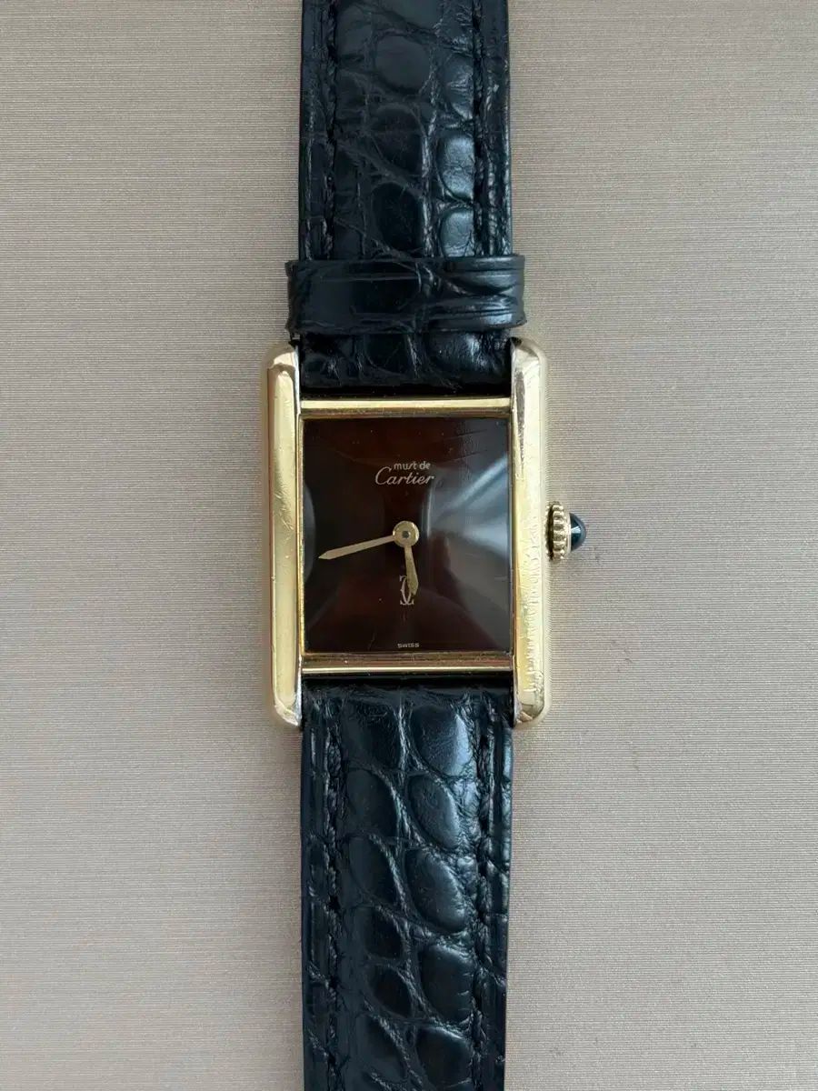 カルティエ タンク バーメイル S バーガンディ 手巻き