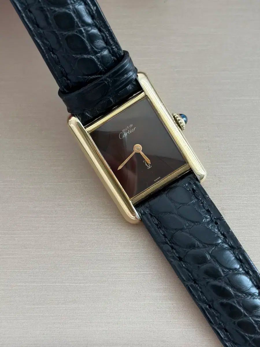 カルティエ タンク バーメイル S バーガンディ 手巻き