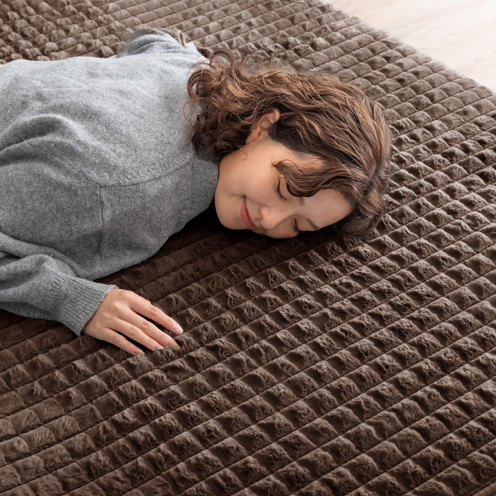 タンスのゲン ラグ 3畳 240×185cm ふわもこ 厚30mm あったか持続 エアロゲルα綿 高反発 椿オイル加工 吸湿 発熱 ラグマット カーペット 滑り止め付 厚手 80100119 95857