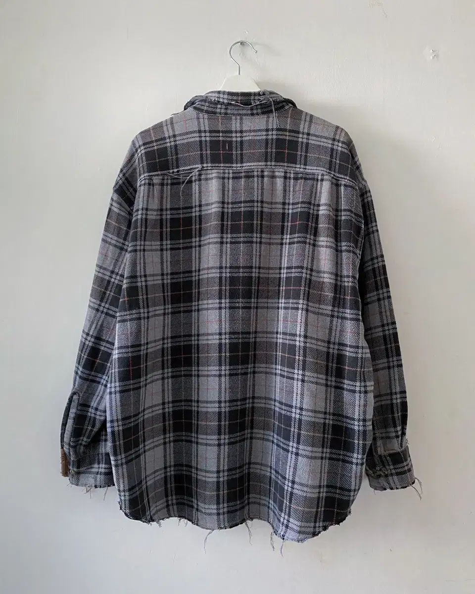 90s ヴィンテージ デストロイ CHECK フランネル シャツ