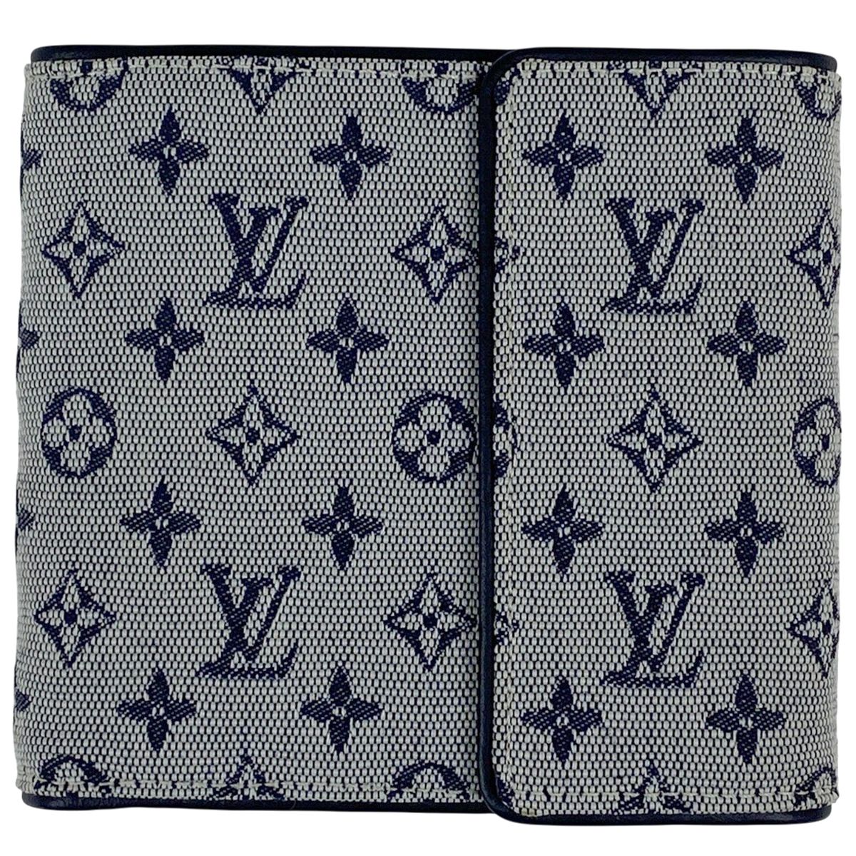ルイ ヴィトン Louis Vuitton ポルト ビエ カルト クレディ モネ 三つ折り財布 モノグラムミニ ブルー M92239 レディース