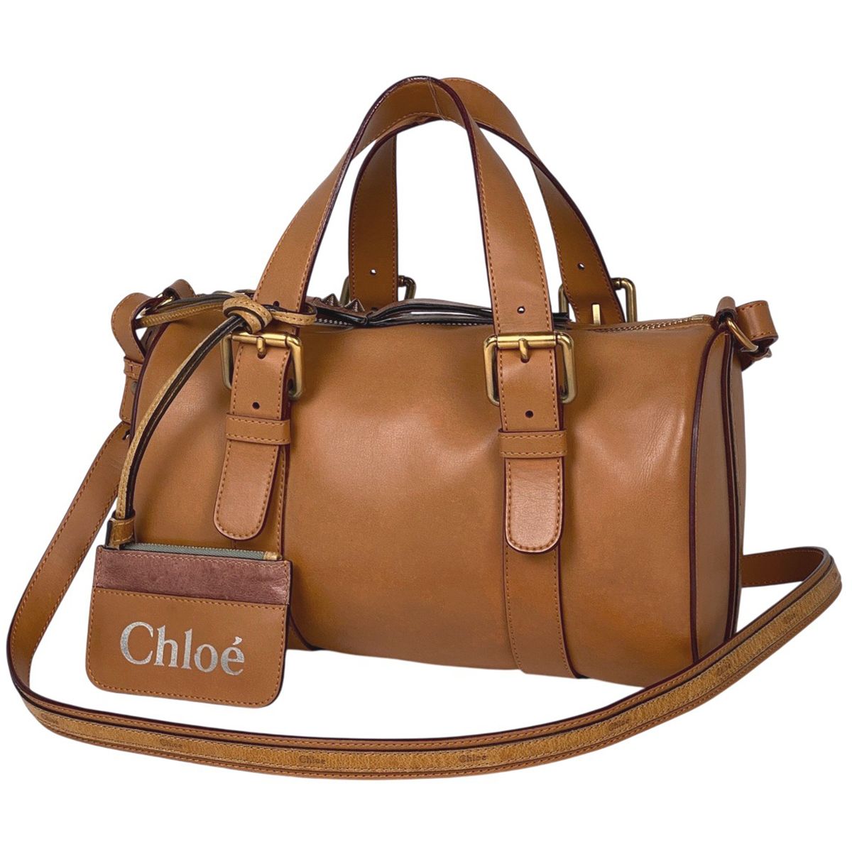 Chloe クロエ エテル トートバッグ ショルダーバッグ レザー ベージュ
