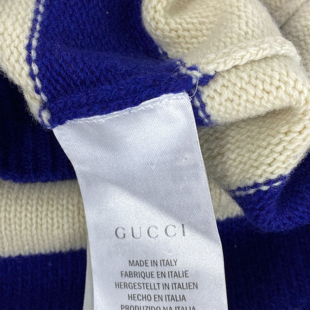 グッチ GUCCI ボーダー ニット タイガーヘッド ロゴ トップス セーター 