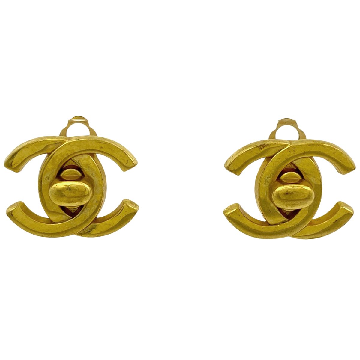 シャネル CHANEL ココマーク イヤリング ターンロック イヤリング GP ゴールド レディース