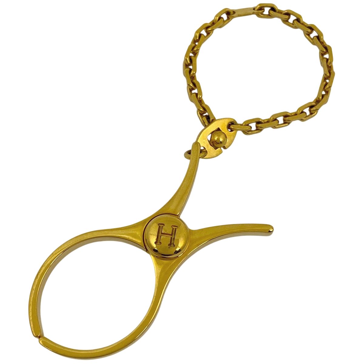 エルメス HERMES フィルー グローブホルダー グローブクリップ 手袋 バッグチャーム GP ゴールド レディース