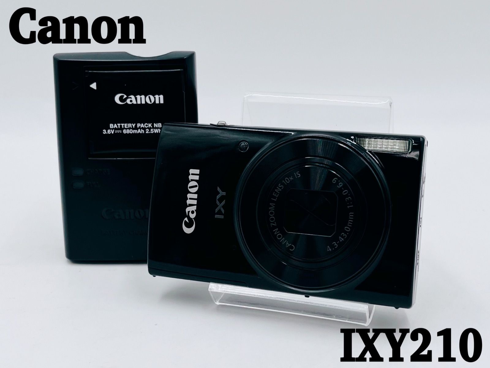 Canon キヤノン IXY 210 ブラック コンパクトデジタルカメラ コンデジ デジカメ バッテリーチャージャー バッテリー付属