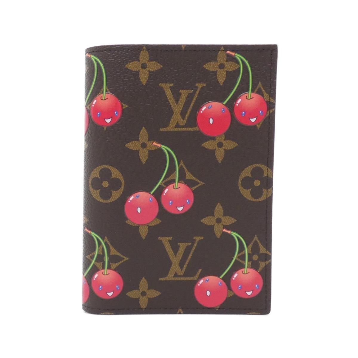 ♥品 ルイヴィトン モノグラムチェリー クーヴェルテュール パスポール M13424 パスポートカバー