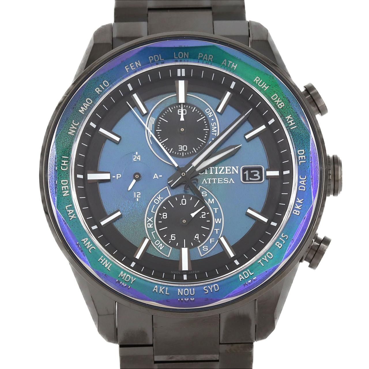 シチズン アテッサ 電波時計 H800-00DB002|AT8314-53L TI ソーラークォーツ