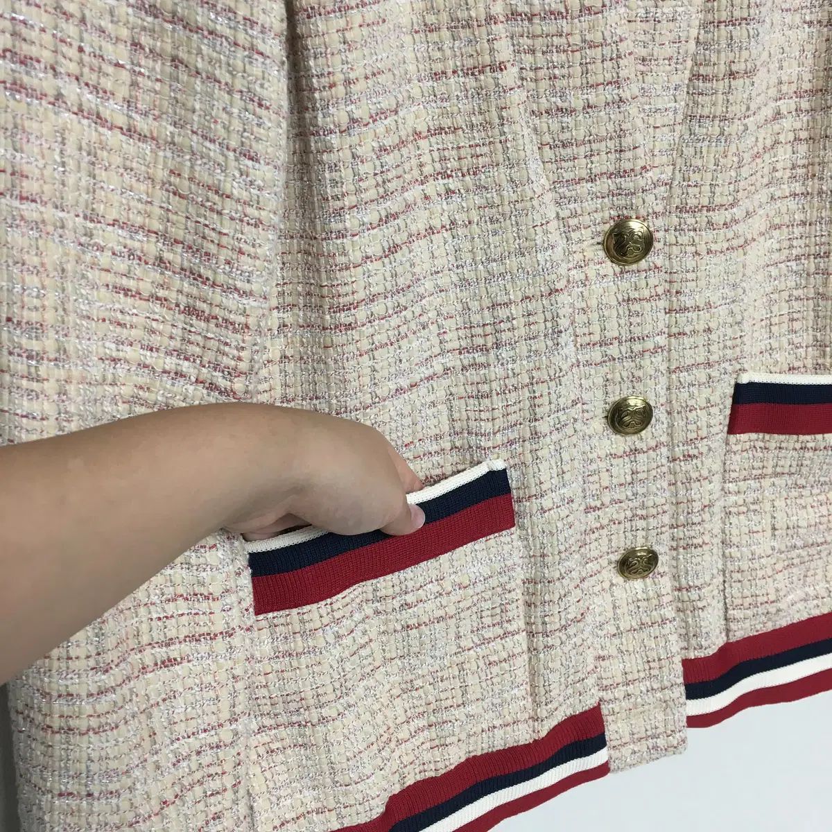 サンドロ SANDRO LINE ツイード ジャケット 36