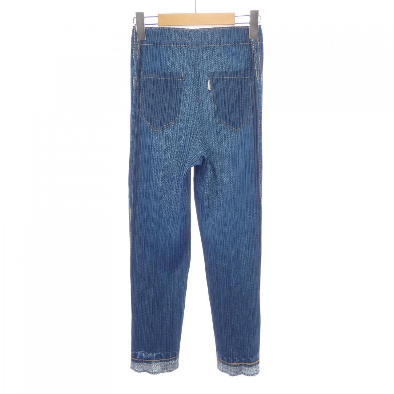 プリーツプリーズ PLEATS PLEASE 2018 デニム転写プリント PP81-JF694 7573022 パンツ