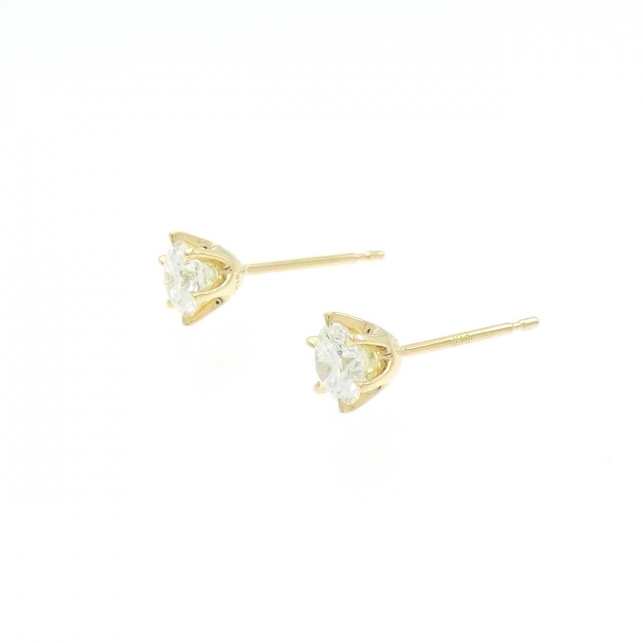 K18YG ダイヤモンド ピアス 0.306CT 0.304CT G SI1 VG