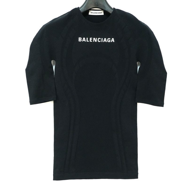 BALENCIAGA バレンシアガ Athletic T-Shirt アスリーティック Tシャツ ５分袖 ブラック 34サイズ 530049 TAV67