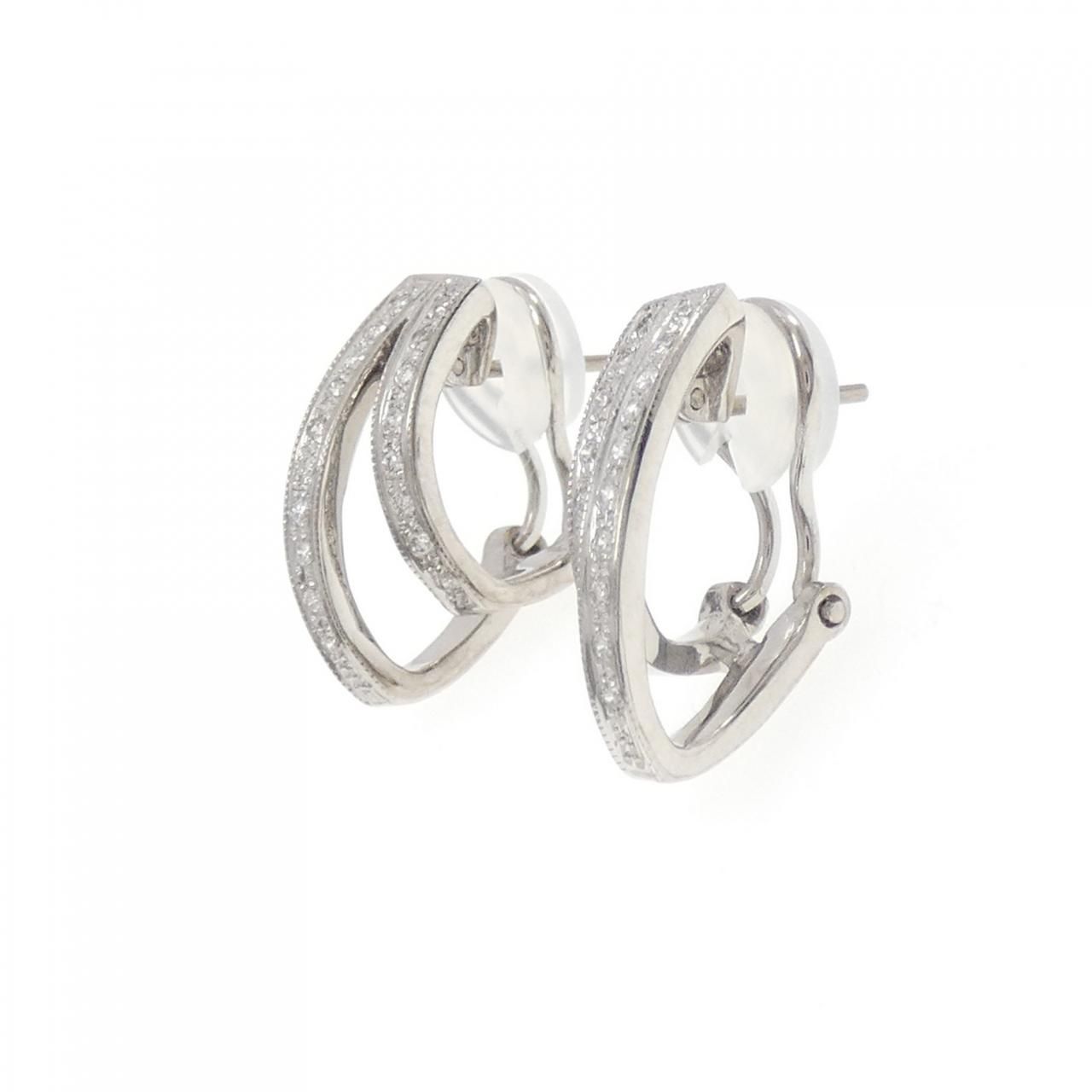 K18WG ダイヤモンド ピアス イヤリング 0.30CT