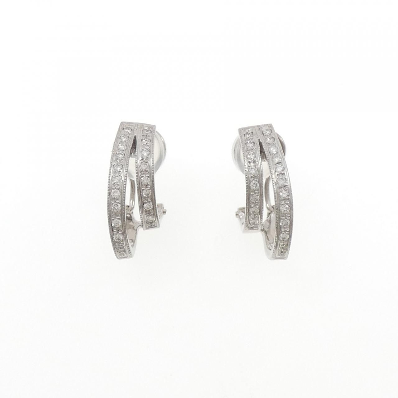 K18WG ダイヤモンド ピアス|イヤリング 0.30CT