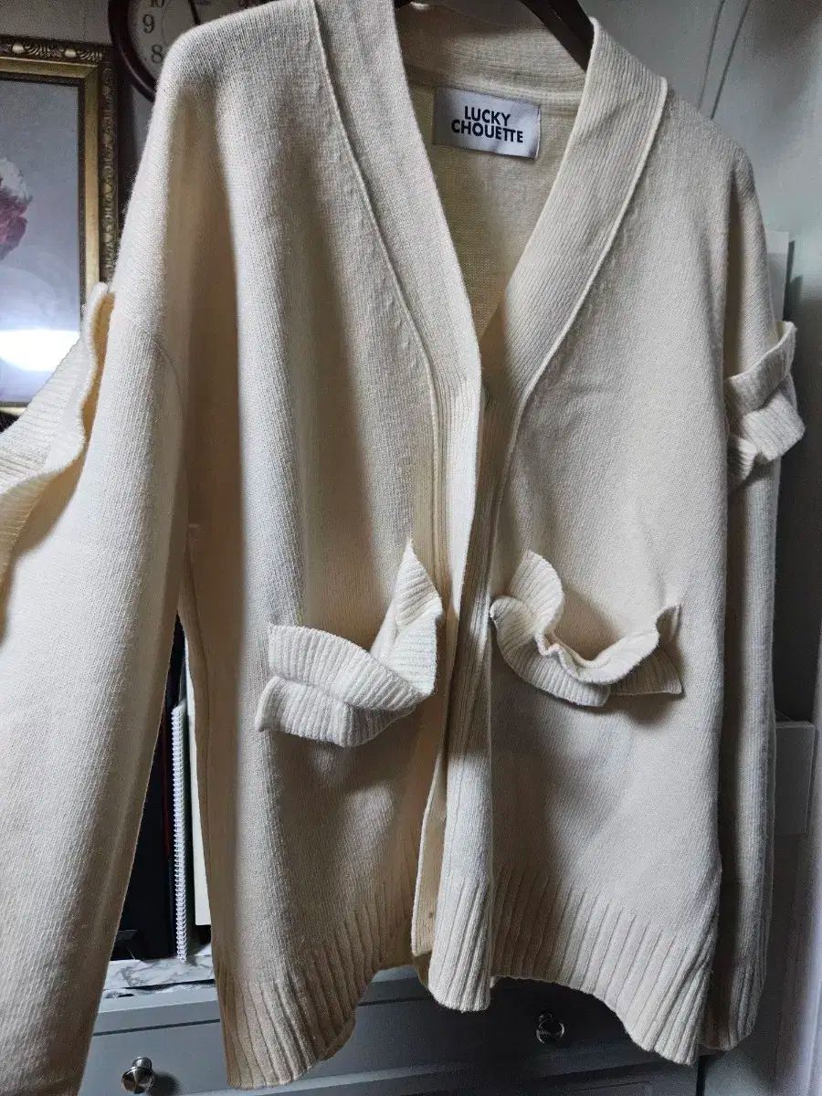 フリル カーディガン