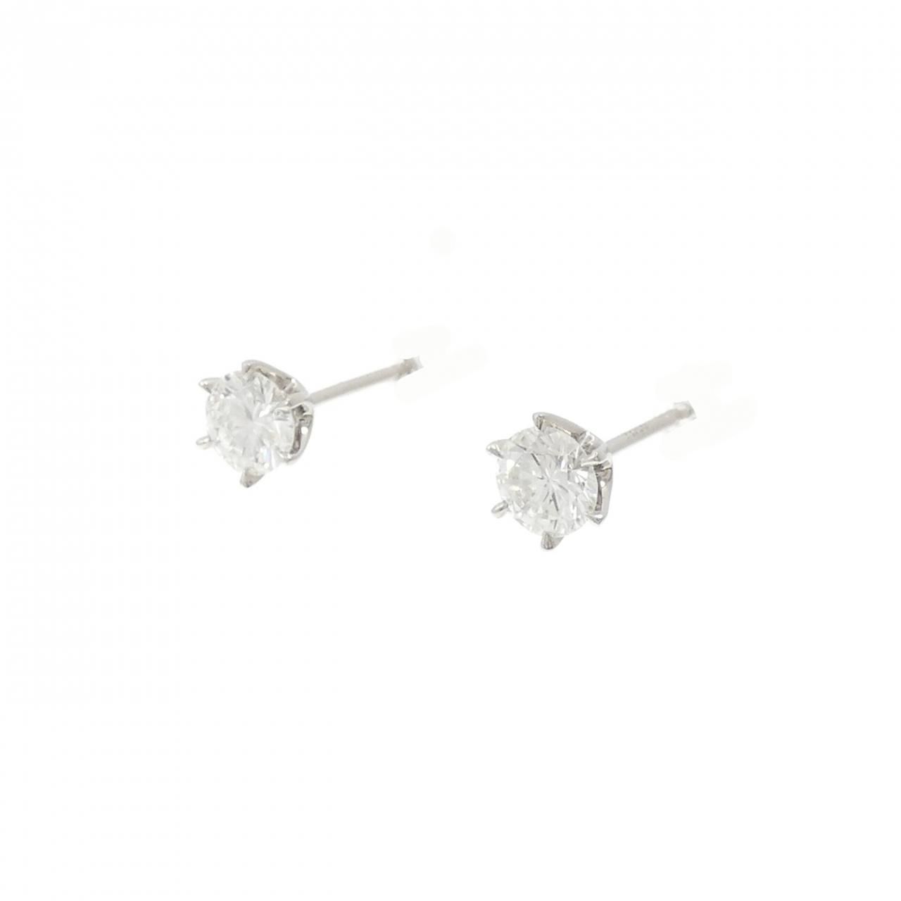 PT900 ダイヤモンド ピアス 0.324CT 0.316CT G VS2 VG