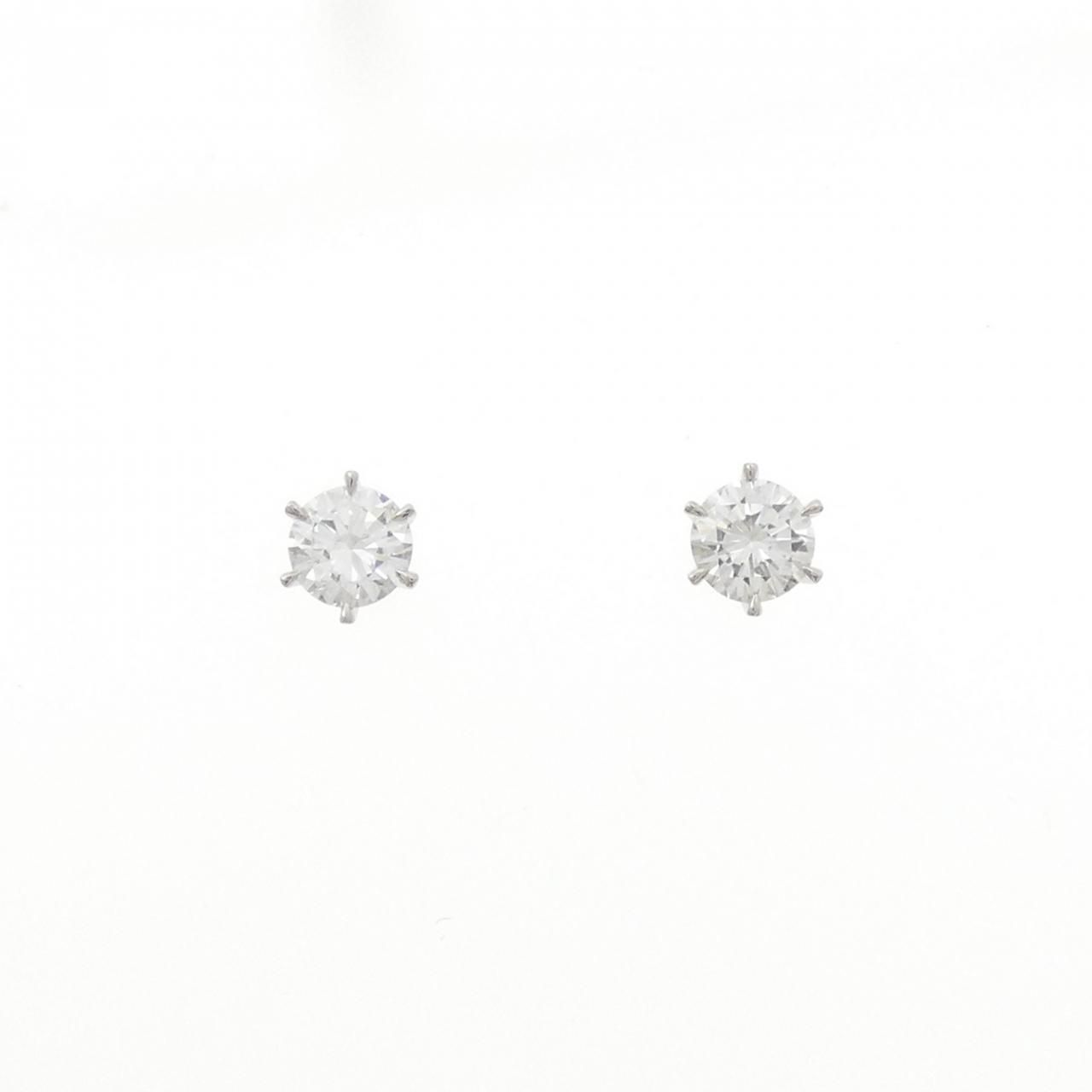 PT900 ダイヤモンド ピアス 0.324CT 0.316CT G VS2 VG