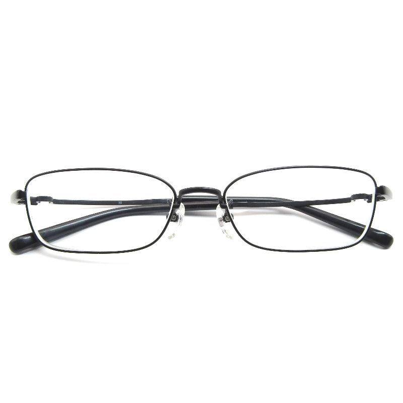 999.9 フォーナインズ メガネフレーム S-140T 度入り 日本製 17L|2017.12 スクエア ダブルブリッジ 10 ブラックマット 61003997