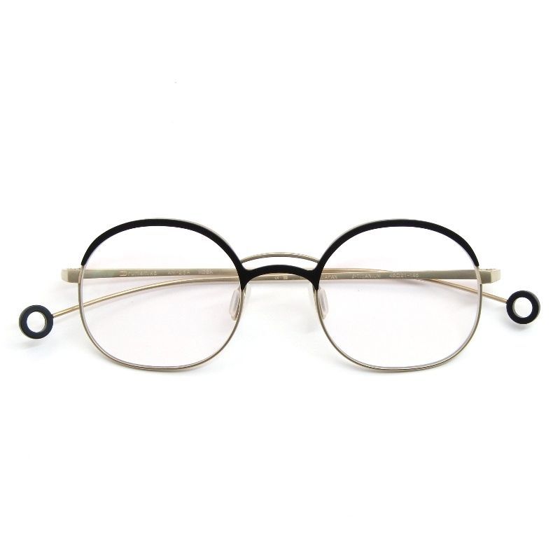 ♥ Arumamika アルマミカ メガネフレーム AM-25A 日本製 ブロウ オーバル MGBK マットゴールド|マットブラック 61003995