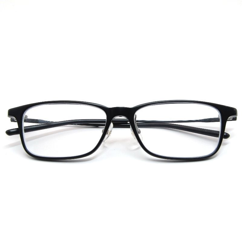 999.9 フォーナインズ メガネフレーム NPM-65 度入り 日本製 20F|2020.6 ウェリントン コンビ 9110 ブラックマット 61003996