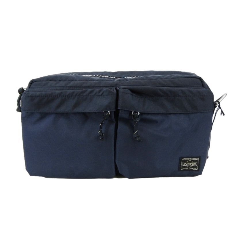 ♥ PORTER ポーター 2WAY ウエストバッグ フォース 855-07418 FORCE 2WAY WAIST BAG ボディバッグ ネイビー 24005601