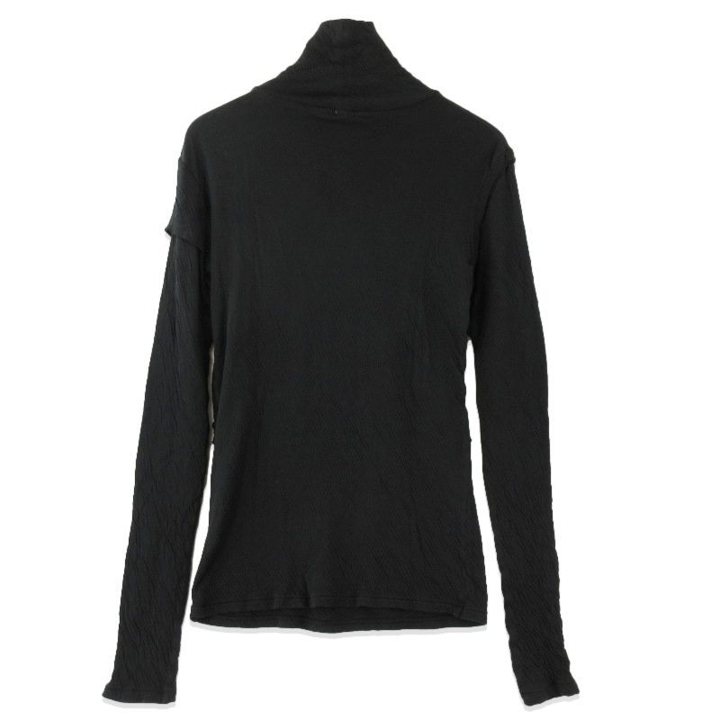 Fujimoto フジモト 長袖Tシャツ FJ 25 S-11-002 ハイネック コットン ウィメンズ ブラック 黒 F