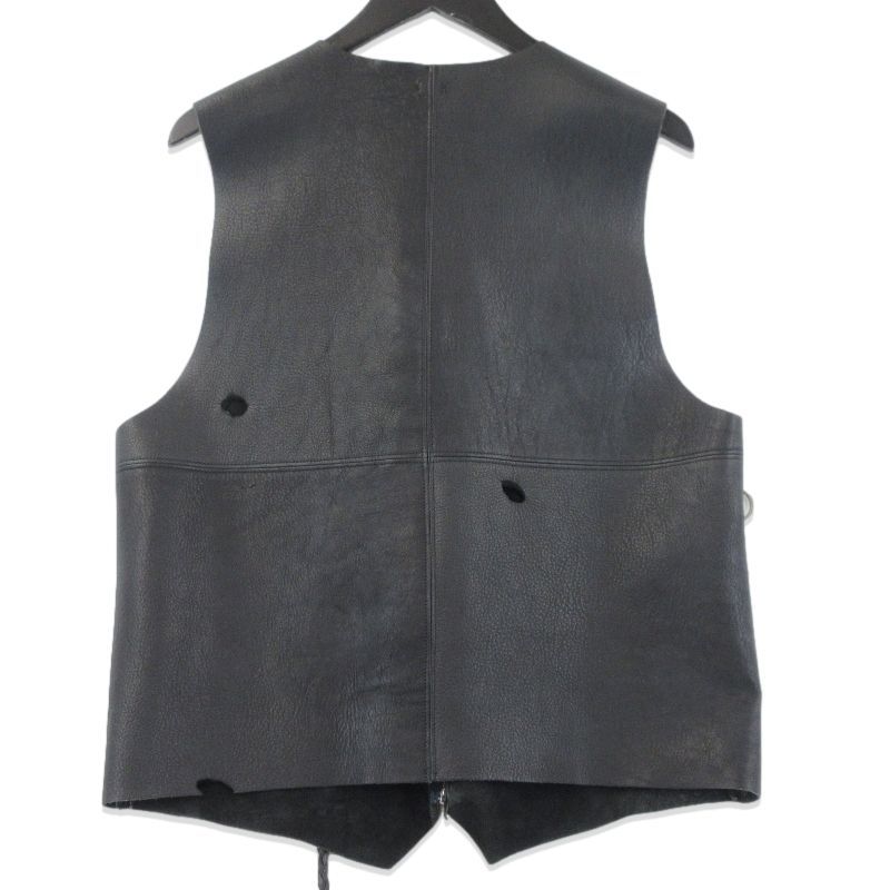 Fujimoto フジモト ORGANIC DEERSKIN REVERSIBLE VEST FJ25S-43-001 レザーベスト ブラック 黒 F 70017183