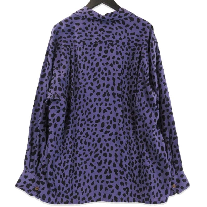 WACKO MARIA ワコマリア HAWAIIAN SHIRT L S TYPE-2 23FWE-WMS-HI02 ハワイアンシャツ 長袖シャツ オープン パープル M 71013968