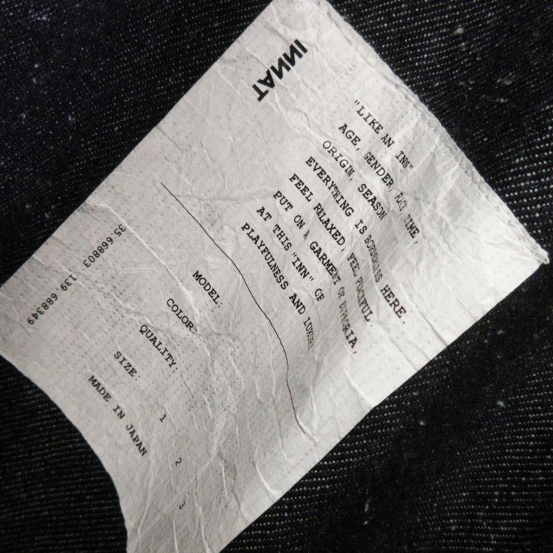 未使用 INNAT インアット SILK DENIM WORKJACKET INNAT04-J03 ワーク  