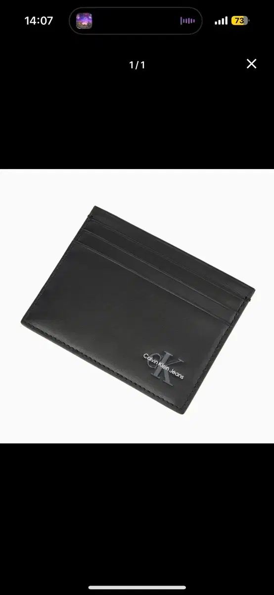 Calvin Klein ジーン ブラック カードウォレット