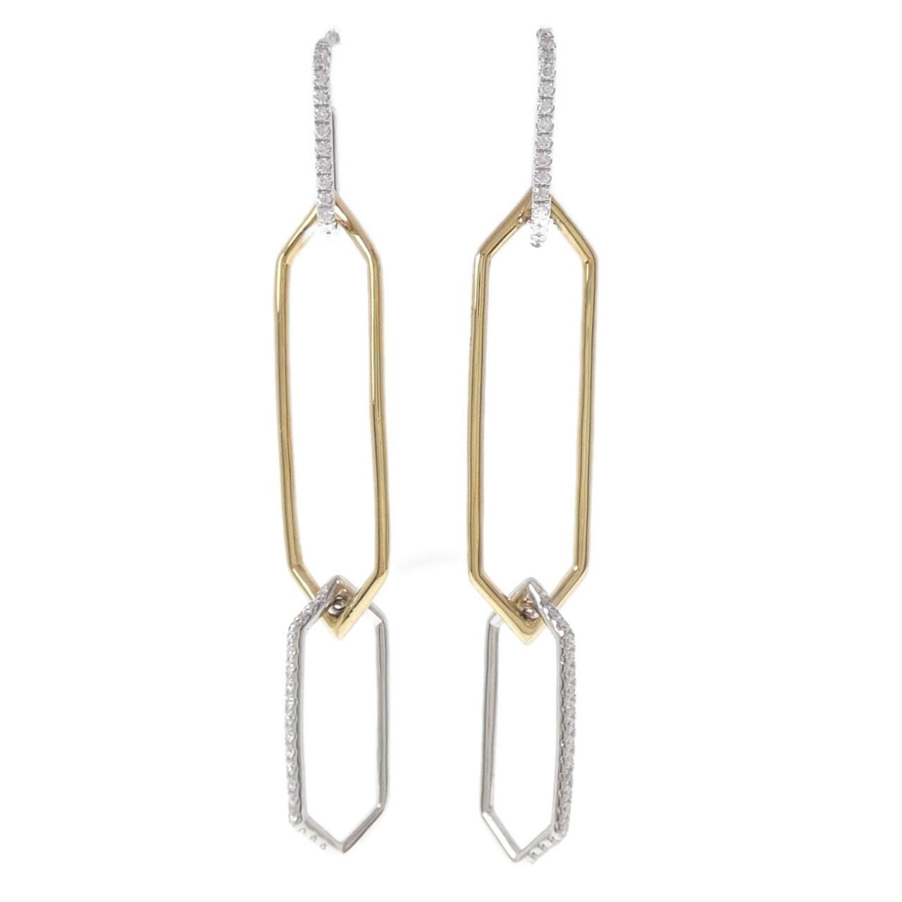 K18WG|K18YG ダイヤモンド ピアス 0.34CT