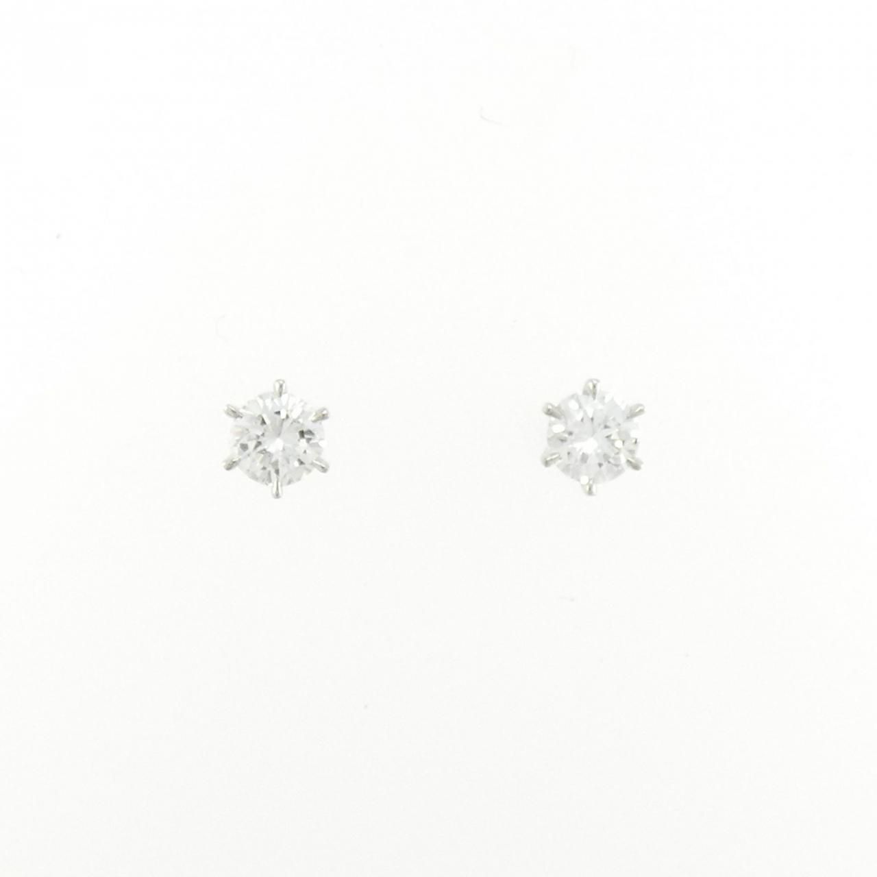 PT900 ダイヤモンド ピアス 0.288CT 0.285CT E SI1 Good