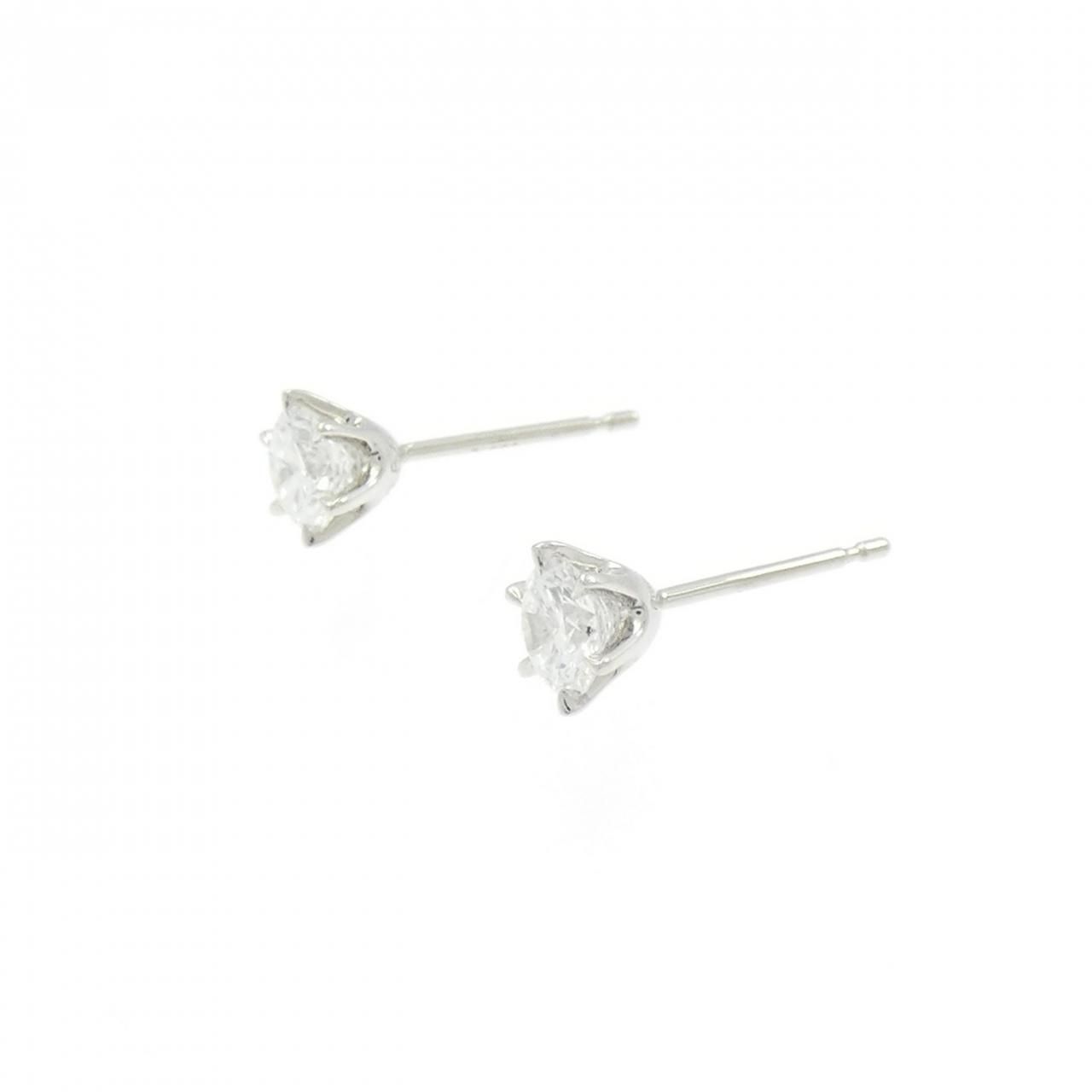 PT900 ダイヤモンド ピアス 0.288CT 0.285CT E SI1 Good