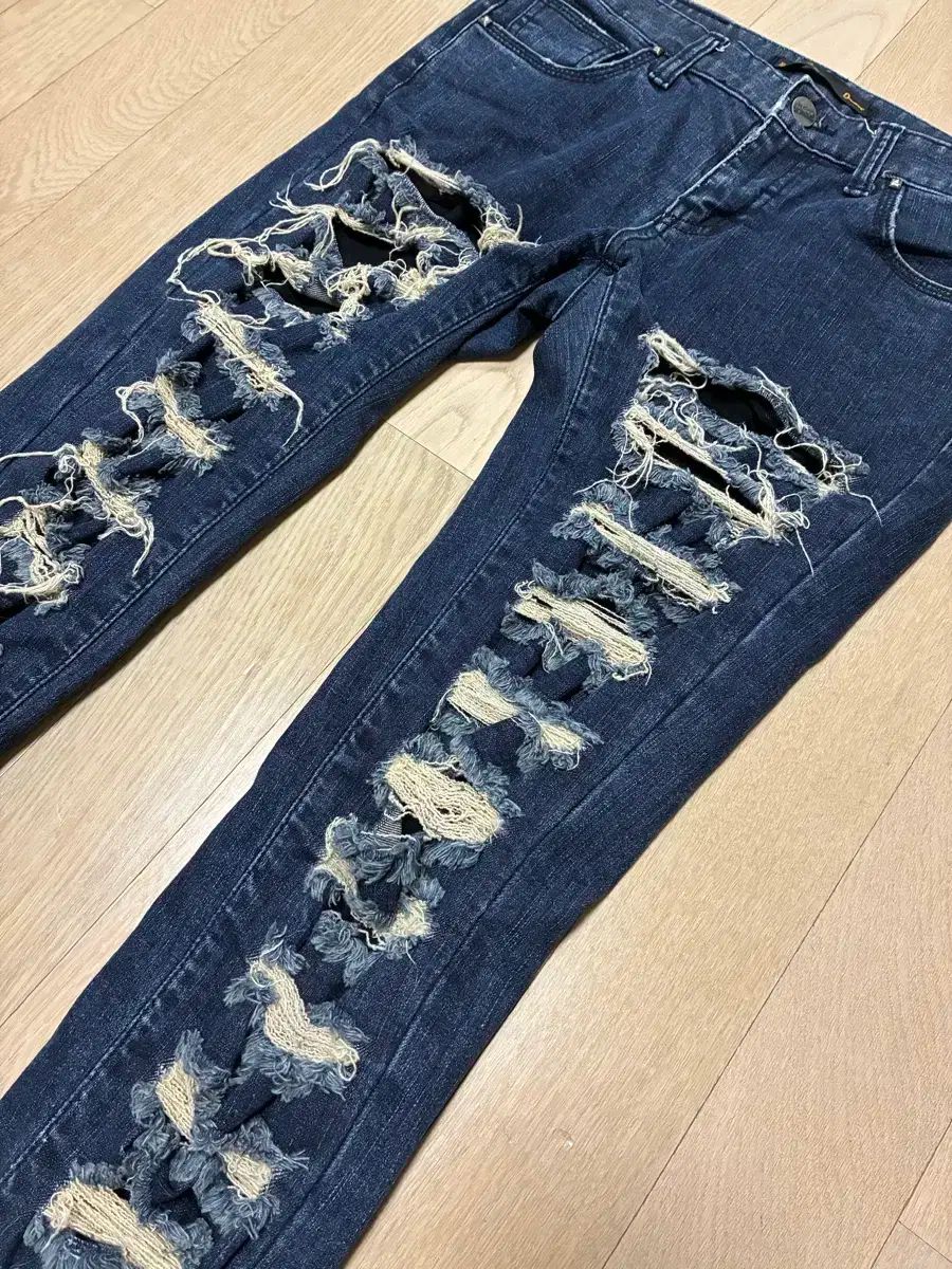 Selvage ディストレスト スキニージーン パンク ロックシーク HYSTERIC GLAMOUR ヒステリックグラマー DECORATOM_COM_BR