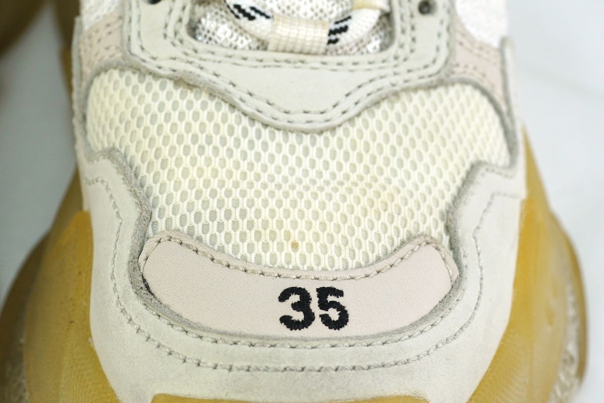  バレンシアガ Triple S トリプルS クリアソール スニーカー ホワイト 約22 cm 544351 スニーカー 靴