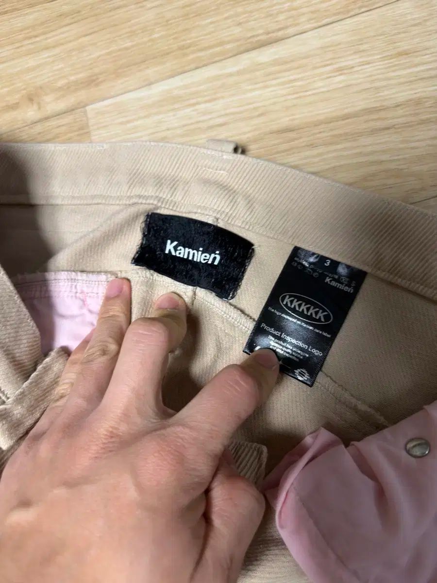 3 カミエン タイ タン バギー パンツ ベージュ