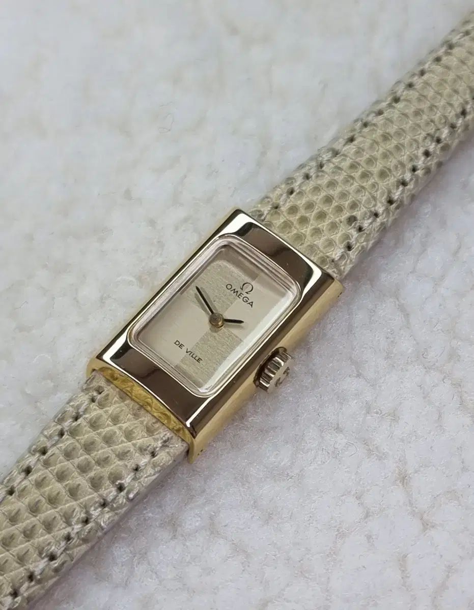オメガ デビル ヴィンテージ CHECK シャンパン ダイアル 手巻き レディース時計